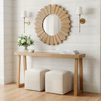 Plank+Beam Solid Wood Console Table, 66 Inch, Sofa Table, Narrow Entryway Table for Hallway, Behind The Couch, Living Room, Foyer, Easy Assembly, Pecan - color: Pecan, size: 66" Console Table