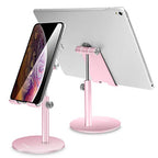AICase Adjustable Tablet/Phone Stand, Telescopic Adjustable iPad Stand Holder,Universal Multi Angle Aluminum Stand Compatible with Smart Cell Phone/Tablet/iPad(4-13 inch), Rose Gold - color: Rose Gold