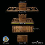 Temple Spring Foldable Bathtub Tray, Unique Design Selfcare Bathroom Caddy, Acacia Spa Bathroom Tray, Wooden Bathtub Accessories, Wedding Gift/Birthday Gift/New Home Bath Table – Not Teak - color: Foldable Acacia