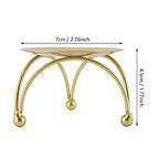 Iron Candle Holder, Solid Round Tray for Candles and Plates, with Triangular Bracket for Stability, European Style Table Decoration for Home Dining