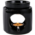 Essential Oil Burner for Scented Oil, Oil Warmer, Tealight Wax Melt Warmer, Candle Diffuser, Tea Light Holder, Black - color: Black