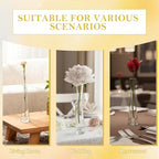 Hand Made Blown Art Bud Glass Vase Single Stem Cylinder Vases Decorative Glass Bottles for Flowers Centerpieces Wedding Party Home and Office Décor