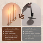 Metal Wall Candle Sconce Holder Set of 2 Wall Mount Candle Holder Pillar Holder Brass Modern Wall Candle Sconces Hanging for Living Room Farmhouse Fireplace Wedding - color: Brass, size: 2PC