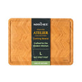 Keechee Atelier Collection Bamboo Cutting Board, Reversible Wood Chopping Boards for Kitchen with Juice Grooves, Handcrafted Large Serving Tray, Luxury Housewarming Wedding Gifts for New Home - size: One Piece M