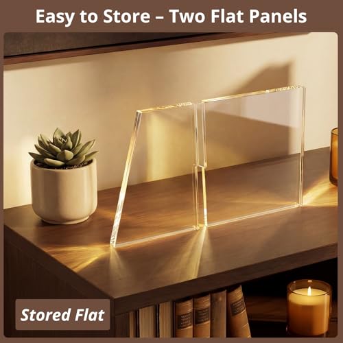 Acrylic Desktop Book Stand, Clear Angled Book Holder Display for Cookbooks, Magazines & Art Books, 12×7×5 in Slim Transparent Reading Stand for Desk & Coffee Table - size: 6mm Thick-12*7*5in