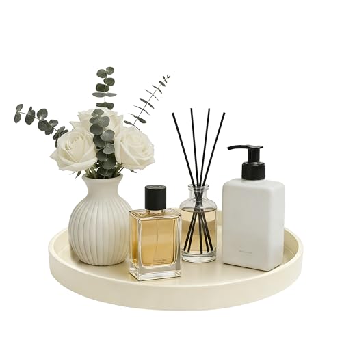 1 Pack 10" Bathroom and Vanity Tray, ABS Bathroom Counter Organizer, Coffee Table Decor for Perfume, Candles, Keys &More. Kitchen Countertop Organizer, Decorative Tray Soap Holder, Yellow - color: Yellow, size: 10"