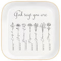 God Says You Are - Christian Bible Verse Jewelry Dish Trinket Tray - Unique Ceramic Ring Jewelry Tray for Women (Lovely) - style: Lovely-1
