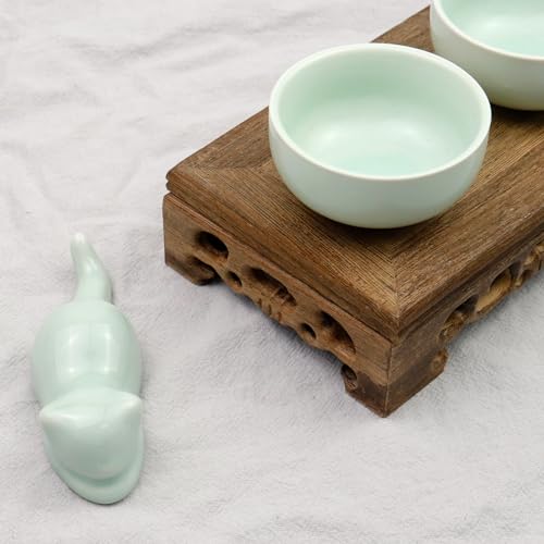 Wooden Display Stand Base 5.91"×3.54" Rectangle Wood Carved Pedestal Oriental Stand Pedestal for Furniture Antique - size: 5.91"×3.54"
