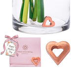 Flower Food Alternative for Fresh Cut Flowers. Copper Charm Keeps Flower Water Clean and Clear. Just Place it in the Vase, Reusable (1) - color: Heart, size: Pack of 1