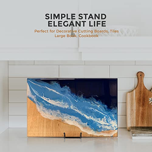 TR-LIFE 3 Pack 8 Inch Large Plate Stands for Display - Plate Holder Display Stand + Metal Frame Holder Stand for Picture, Book, Decorative Plate, Platter, Photo Easel - size: 8 Inch