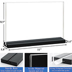 Acrylic Sign Holder 11x8.5 '' Horizontal T-Shaped Clear Double-Sided Table Menu Stands Plastic Picture Frames Display Desktop Display Holders for Wedding Table,Restaurant Signs,Office, Store,6 Pack - size: Horizontal 6 Pack 8.5x11