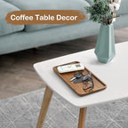 Small Acacia Wood Serving Tray – 12 Inch Rectangular Wooden Decorative Tray for Food, Appetizers, Snacks, Desserts, Coffee Table, Bathroom, Entryway, Vanity, Home Decor Organizer - size: 12 Inch