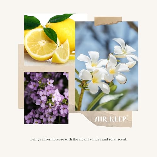 Airkeep Reed Diffuser 3.38 oz (100ml) 2pk, Clean Linen Scented Reed Diffuser Set,Reed Diffuser & Oil Diffuser Sticks, Aromatherapy, Airkeep Reed Diffuser Set Box 2-Clean Linen - size: Real Flower/3.38Ounce/2pack
