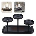 3arms Pillar Candle Holder Tray, Metal Black Candlestick Holder, Candle Holders Set of 3, for Dining Room, Table Centerpiece Decor,Decorative Tray - size: pillar's 3arms