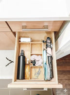 Lipper International 824, Bamboo Wood 4-Compartment Organizer Tray, 11 5/8" x 7 7/8" x 1 3/4" - color: Bamboo Wood, size: 4-Compartment, 11 5/8" x 7 7/8" x 1 3/4"