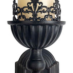 Gothic Wall Sconce Candle Holder (Set of 2) Black Crown and Scepter Design Wall-Mount Metal Candle Holders Hanging Iron Wall Candle Sconce Holder for Living Room, Bathroom, Dining Room - color: Crown Sconce - Standard