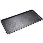 Extra Large All-Weather Boot Tray 40x20 in, Waterproof Shoe Mat with 1.25 in Raised Edge, Recycled Polypropylene Floor Protector for Entryway and Mudroom, Black - style: Black