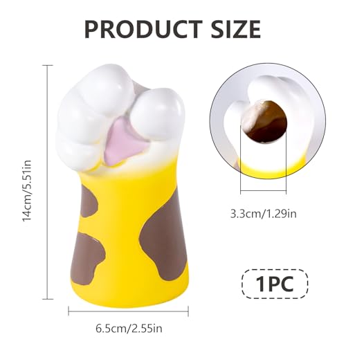 Cat Vase for Dry Flower Hydroponic Planter for Women, Teens, Girls，Kids，Cat Lover Theme Decor ，Ideal for Home, Office, Wedding, Party，Table Decoration (Yellow)