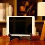 Tatuo 2 Packs Wooden Plate Stands for Display, Plate Holder Display Stand, Picture Frame Stand Easels, Tabletop Art Holder, Book Dish Decorative(10 Inch,Black) - size: 10 Inch