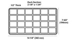 888 Display USA - 3 Pcs Red 24 Slot Coin Jewelry Showcase Display Tray Flocked Inserts - color: Red