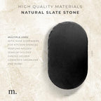 MaisoNovo Stone Soap Tray - Dish soap Dispenser for CounterTop - Bathroom Trays - color: Slate Stone Tray