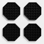 Drip Tray 4" Octagon Countertop Beverage Dispenser Cup Drip Catcher - for Coffee & Drink Dispenser Bar by kitchentoolz - Pack of 4