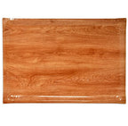 Gift Boutique 10 Wood Trays Rustic Brown Wooden Look Rectangle Serving Platters 10.75" x 15.75" Heavy Duty Disposable Paper Cardboard Tray for Dessert