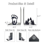 Bigfoot Decor Unique Bookends – Eye-Catching Sasquatch Gifts for Bigfoot Enthusiasts - Decorative Bookends for Shelves – Fun Bookends for Kids – Versatile Black Book Stopper to Hold Books