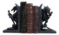 Ebros Gothic Excalibur Sword Guardian Dragon Pair Bookend Set of Two Figurine Faux Stone Sculpture As Renaissance Medieval Fantasy Decor Ancient Serpent Drake Creature for LOTR GOT Fans