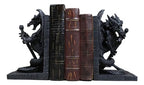 Ebros Gothic Excalibur Sword Guardian Dragon Pair Bookend Set of Two Figurine Faux Stone Sculpture As Renaissance Medieval Fantasy Decor Ancient Serpent Drake Creature for LOTR GOT Fans