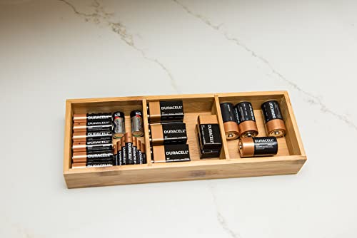 Lipper International 823 Bamboo Wood 3-Compartment Organizer Tray, 11 5/8" x 4 1/8" x 1 3/4" (Pack of 6) - color: Bamboo Wood, size: 3-Compartment (Pack of 6)