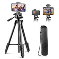 Sensyne 64" Camera Tripod Stand, Versatile Phone & iPad Tripod with Wireless Remote and 2-in-1 Phone Holder for Selfie/Video Recording/Photo/Live Stream/Vlog - size: 64-inch