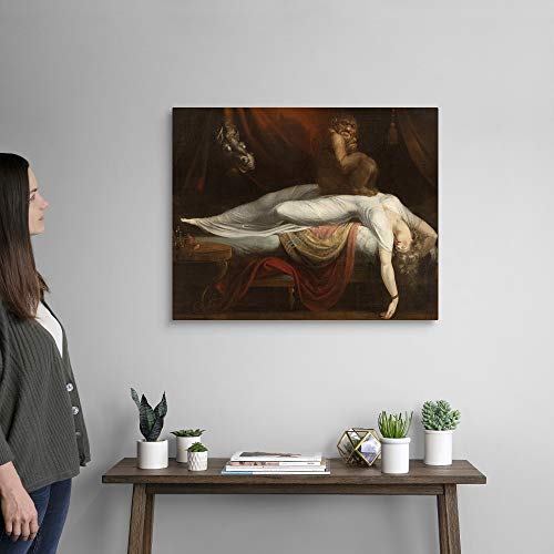 CANVAS ON DEMAND The Nightmare, 1781 Canvas Wall Art Print by Henry Fuseli, Figurative, Home Decor, Artwork, 30"x24" - size: 30"L x 24"W