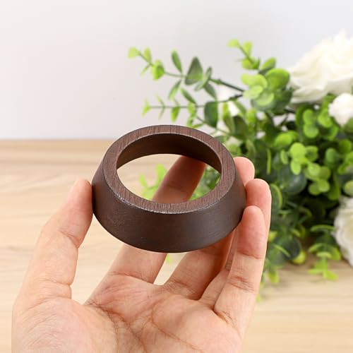 JUXYES Wooden Sphere Holder Display Stand, 3 Pack Small Wood Crystal Ball Stand, Simple Round Display Easel Stands for Crystal Balls, Baseball, Tennis Ball, Stones, Gemstones, Collections - size: M - 3 PCS