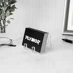 Plymor Clear Acrylic Ribbon-Style Display Easel, 1.875" H x 1.75" W x 2.625" D - size: 1.875" x 1.75" x 2.625"