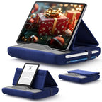 JSAUX Tablet Pillow Stand, Tablet Stand Holder Dock for Lap, Bed and Desk Compatible with iPad Pro 11 10.5 9.7 10.2 Air Mini, Kindle, Tablets, Phones, E-Reader, Books and More 4-11'' devices Navy Blue - color: Navy Blue