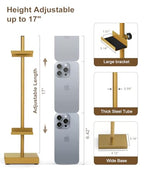 Adjustable Tabletop Easel Stand, Gold Picture Easels for Display Up to 17" H, Metal Picture Frame Holder Stand Table for Art, Photo (2 Pack) - color: Gold 2Pack