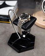 LYS&LYX Watch stand watch display stand watch holder watch Handcrafted watch holder (1-black/silver/black) - color: black/silver/black