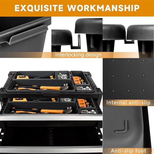 Tool Box Organizer Tray, Toolbox Desk Drawer Organizer, Tool Box Tray, Toolbox Organization Storage for Rolling Tool Chest (24 PCS) - color: 24 PCS