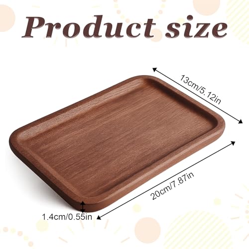 7.8in Small Wood Tray, Rectangular Small Trays Decorative, Wooden Tray for New Year Table Trays Decor, Kitchen, Home Decoration