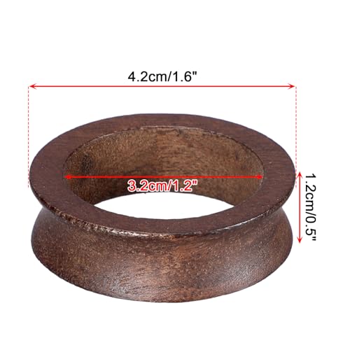 JUXYES Wooden Sphere Holder Display Stand, 6 Pack Small Wood Crystal Ball Stand, Simple Round Display Easel Stands for Decorative Eggs, Crystal Balls, Golf Ball, Stones, Gemstones, Collections, 32mm - color: Brown, size: 1.2" - 6 PCS