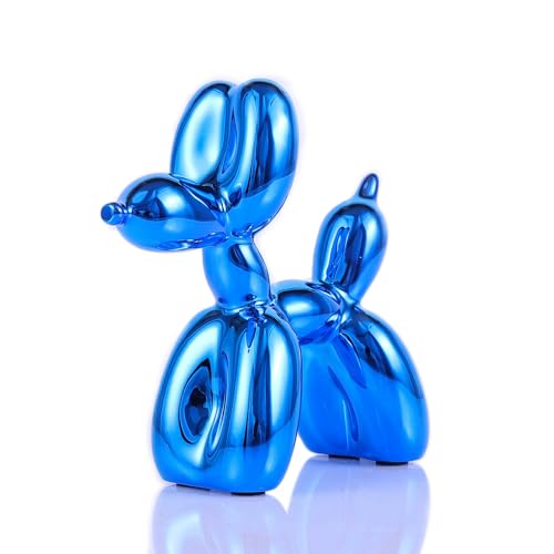 Blue Balloon Dog Decor,Balloon Animal Decor,Shelf Decor Preppy Room Decor,Cute Statue Home Decor, Bedroom Modern Sculpture Desk Decor,Office Gold Decorations Small Figurines - color: Blue, size: 3.9*3.9*1.5inch