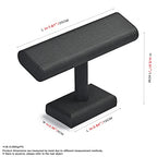 Oirlv Premium Leather Watch Display Stand T-bar Showcase Jewelry Display Holder Home Chain Bracelet Bangle Organizer (Black) - color: Black