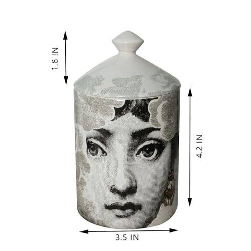 Ceramic Candle Jar Home Fireplace Kitchen Dining Decor Candle Holder (H3) - color: H3