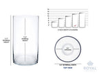 Royal Imports Flower Glass Vase Decorative Centerpiece for Home or Wedding - Cylinder Shape, 12" Tall, 5" Opening, Clear - size: 5" wide x 12" tall
