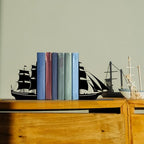 Decorative Bookends, Nautical Theme, Pirate Ship and Sailboat Design, Boys Room and Nursery Decor