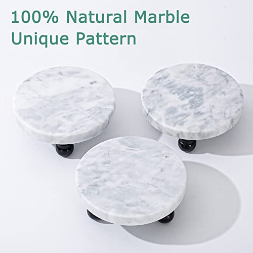 Decorative Marble Riser for Display - Cute Home, Bathroom, Kitchen Decor - Beautiful Pedestal Stand Uniquely Displays Your Decorations - Perfect Tray to Add Beauty