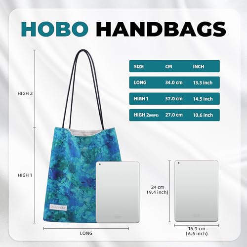 DGAZ Designer Hobo Bags for Women, Luxury Tote Bag with Zipper, Large Shoulder Bags - color: Emerald(green)