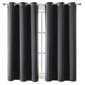 ChrisDowa Grommet Blackout Curtains for Bedroom and Living Room - 2 Panels Set Thermal Insulated Room Darkening Curtains (Dark Grey, 42 x 63 Inch) - color: Dark Grey, size: 42"W x 63"L (Pack of 2)