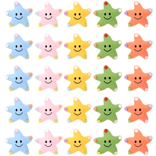 rhinocats 20pcs Fridge Magnets, Locker Decor, Cute Starfish Decorative Magnets for Refrigerator Whiteboard Home Office - color: Starfish 20-pack